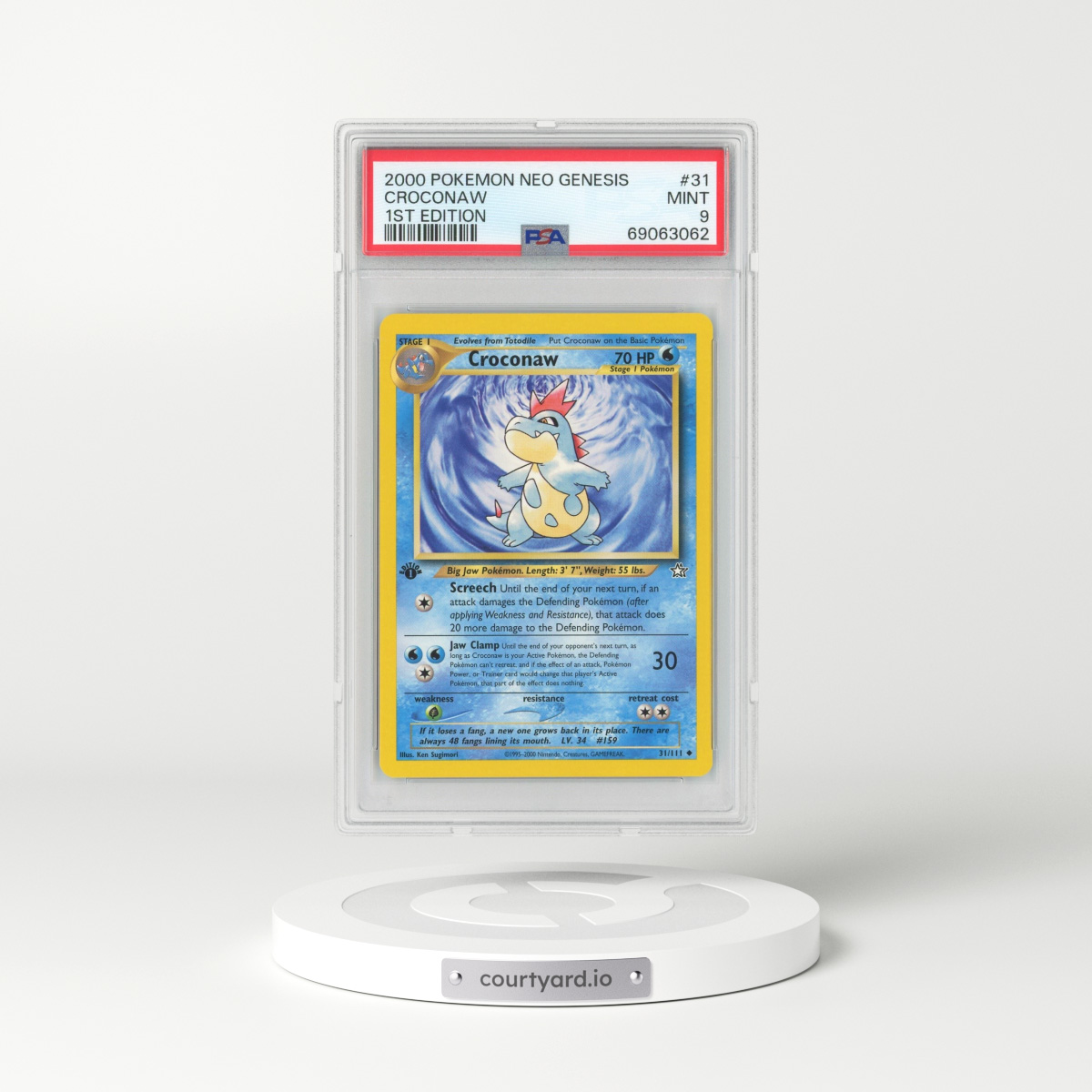 2000 Neo Genesis #31 Croconaw - 1st Edition (PSA 9 MINT)
