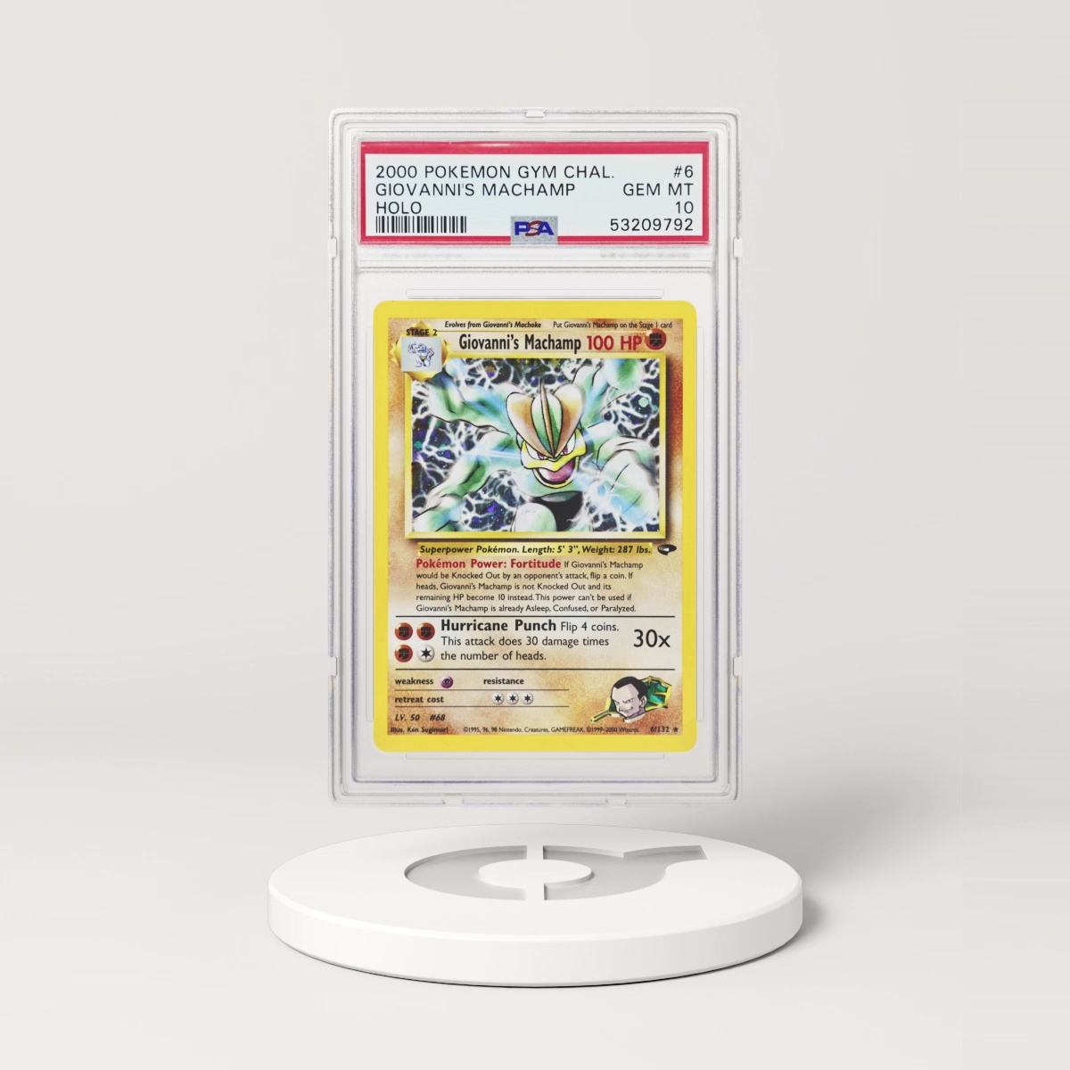 2000 Gym Challenge #6 Giovanni's Machamp - Holo (PSA 10 GEM MINT)