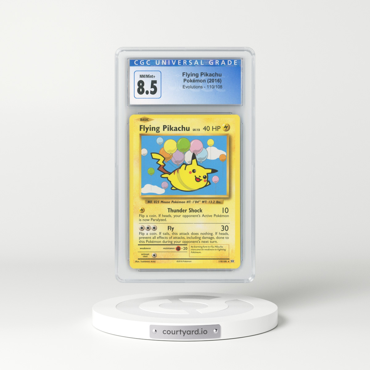 2016 Evolutions #110 Flying Pikachu (CGC 8.5 NM-MT+)