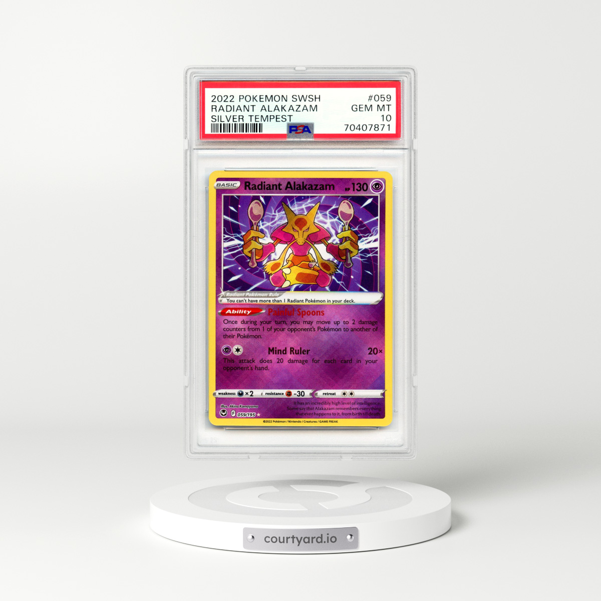 2022 Silver Tempest #59 Radiant Alakazam - Holo (PSA 10 GEM MINT)