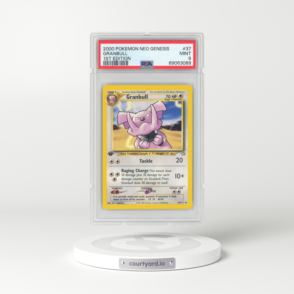 2000 Neo Genesis #37 Granbull - 1st Edition (PSA 9 MINT)