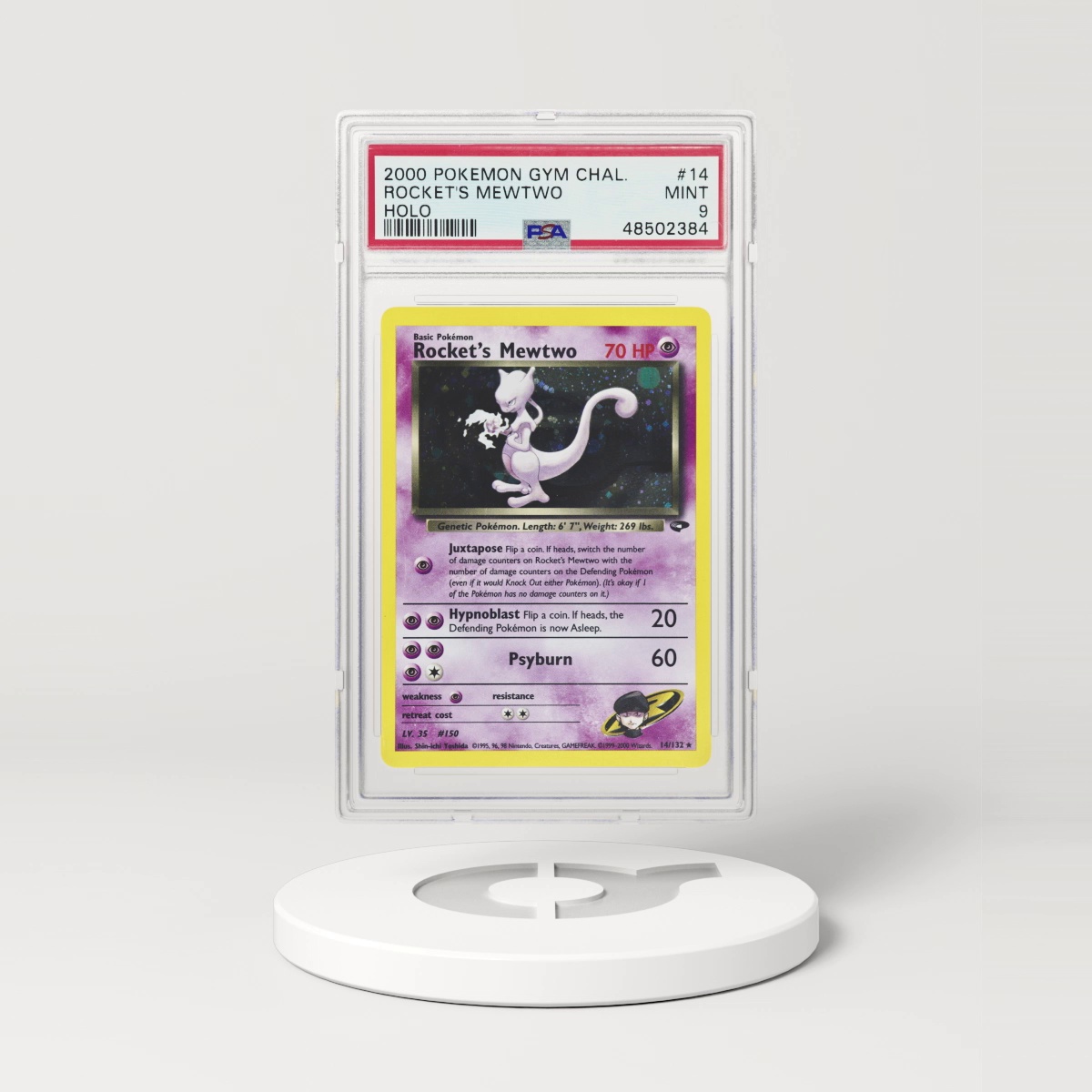 2000 Gym Challenge #14 Rocket's Mewtwo - Holo (PSA 9 MINT)