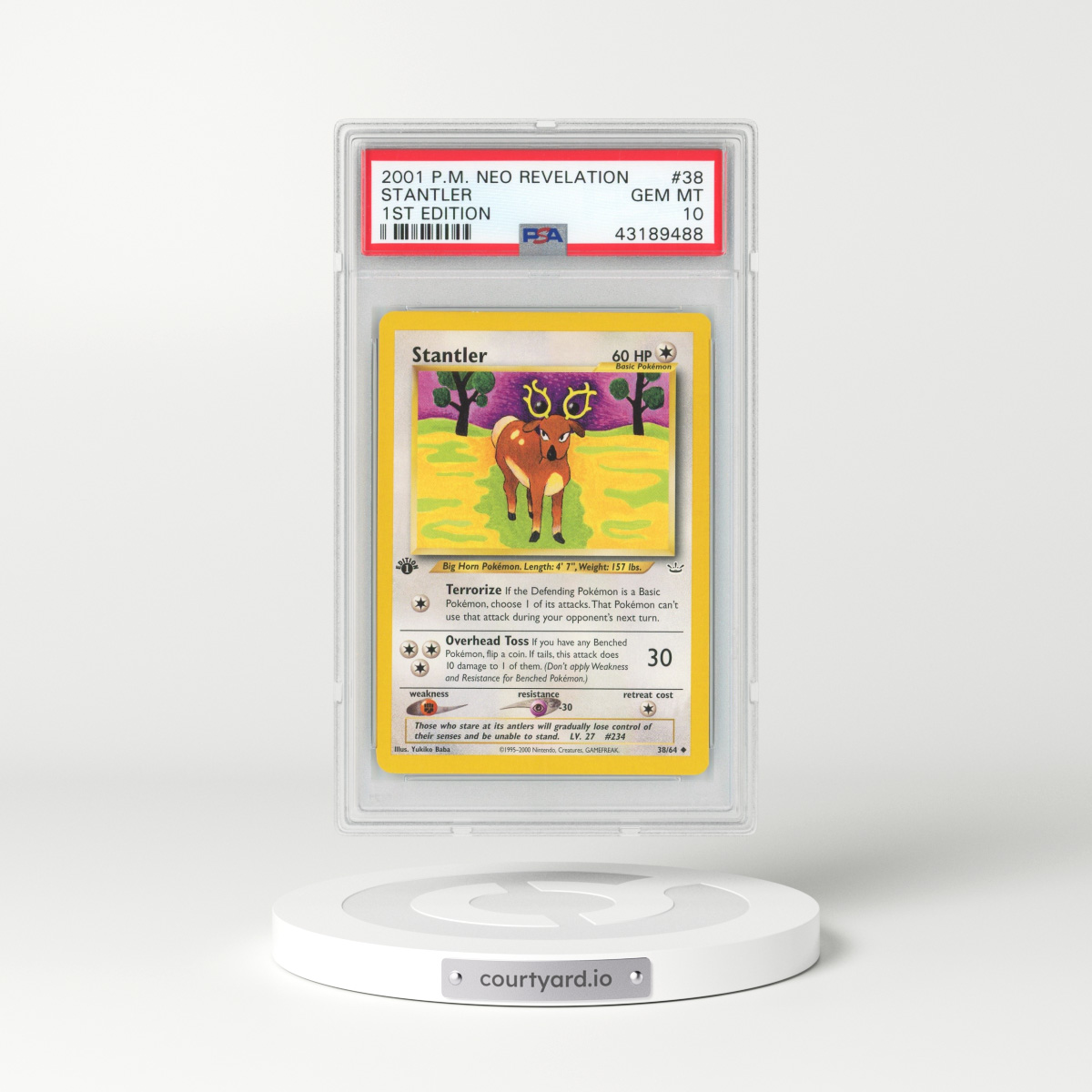 2001 Neo Revelation #38 Stantler - 1st Edition (PSA 10 GEM MINT)