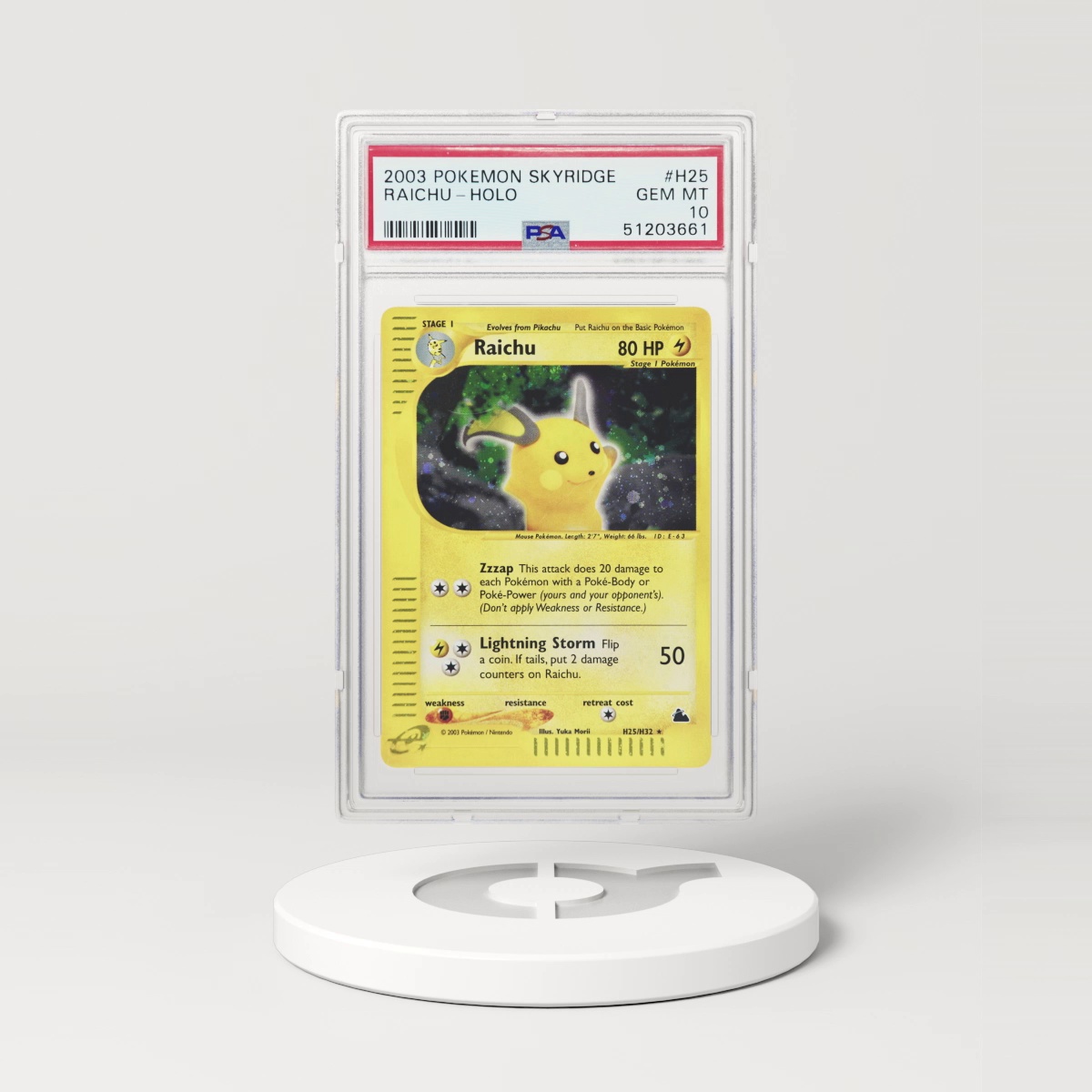 2003 Skyridge #H25 Raichu - Holo (PSA 10 GEM MINT)