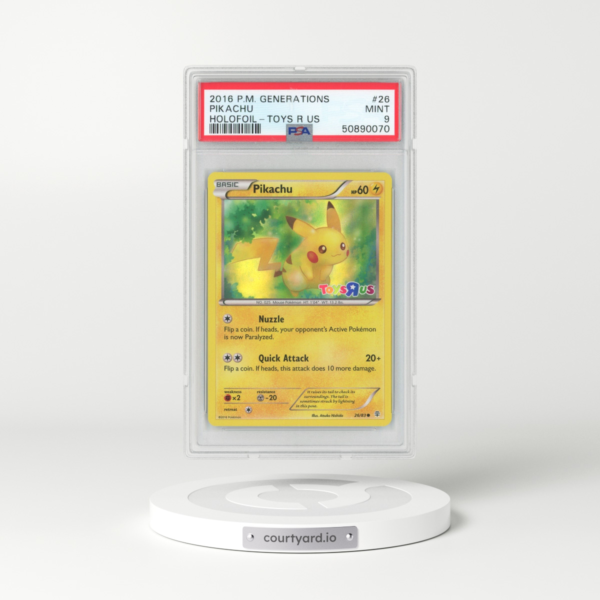 2016 Generations #26 Pikachu - Holo Toys-R-Us (PSA 9 MINT)