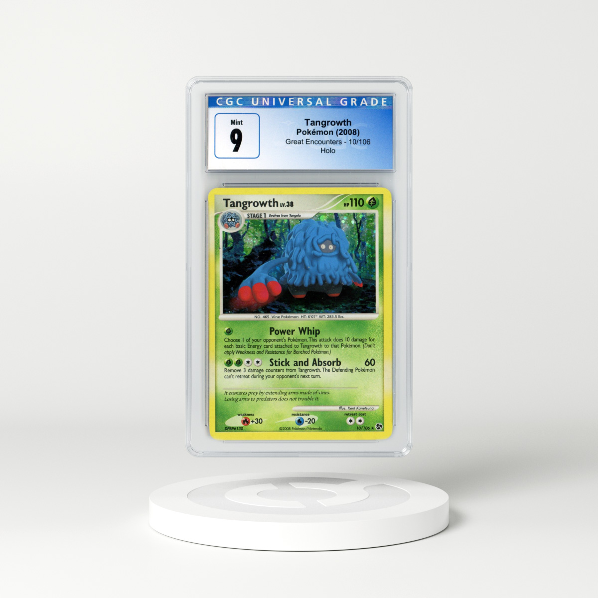 2008 Great Encounters #10 Tangrowth - Holo (CGC 9 MINT)