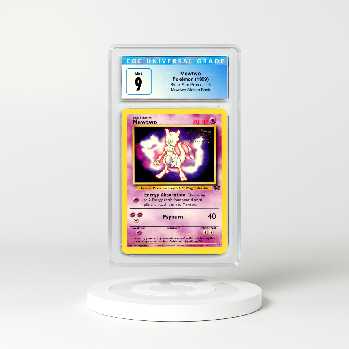 1999 Pokemon Movie Promo #3 Mewtwo (CGC 9 MINT)