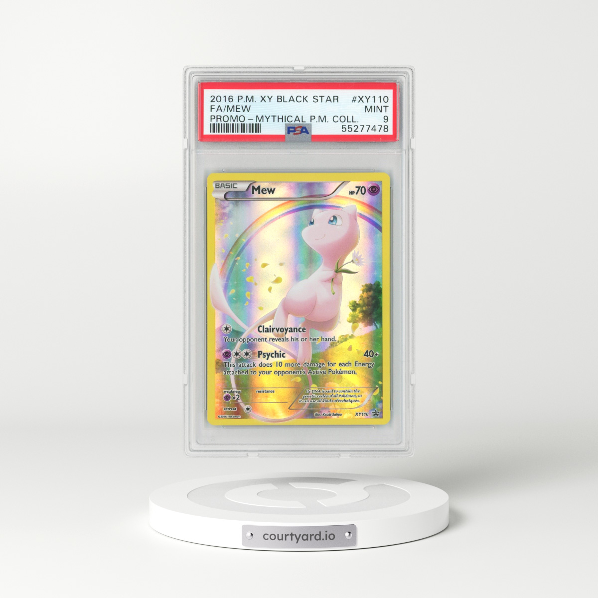 2016 XY Promos #XY110 Mew - Full Art Holo (PSA 9 MINT)