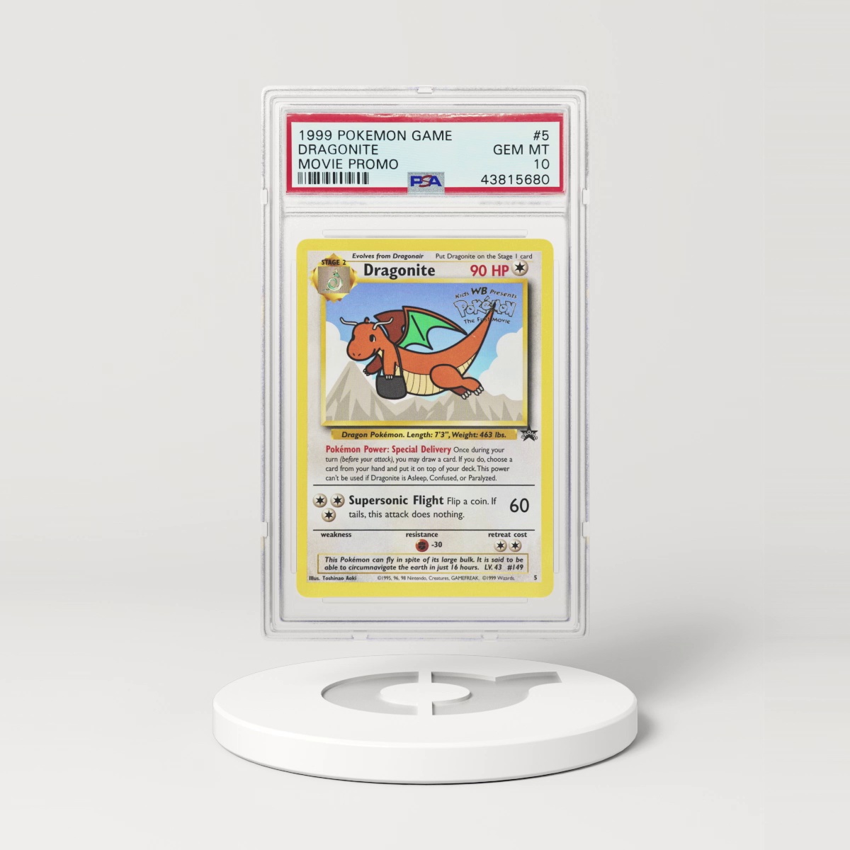 1999 Black Star Promo #5 Dragonite (PSA 10 GEM MINT)