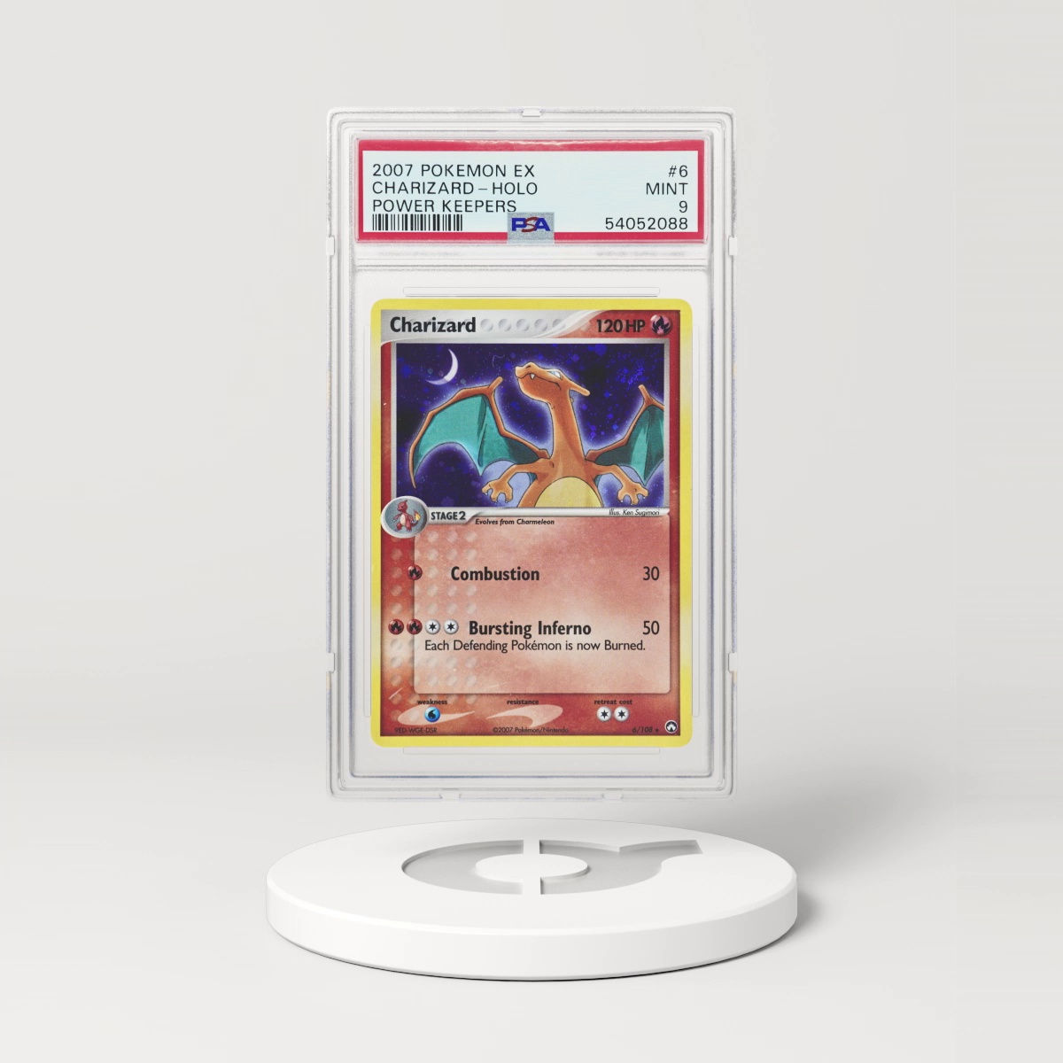 2007 EX Power Keepers #6 Charizard - Holo (PSA 9 MINT)
