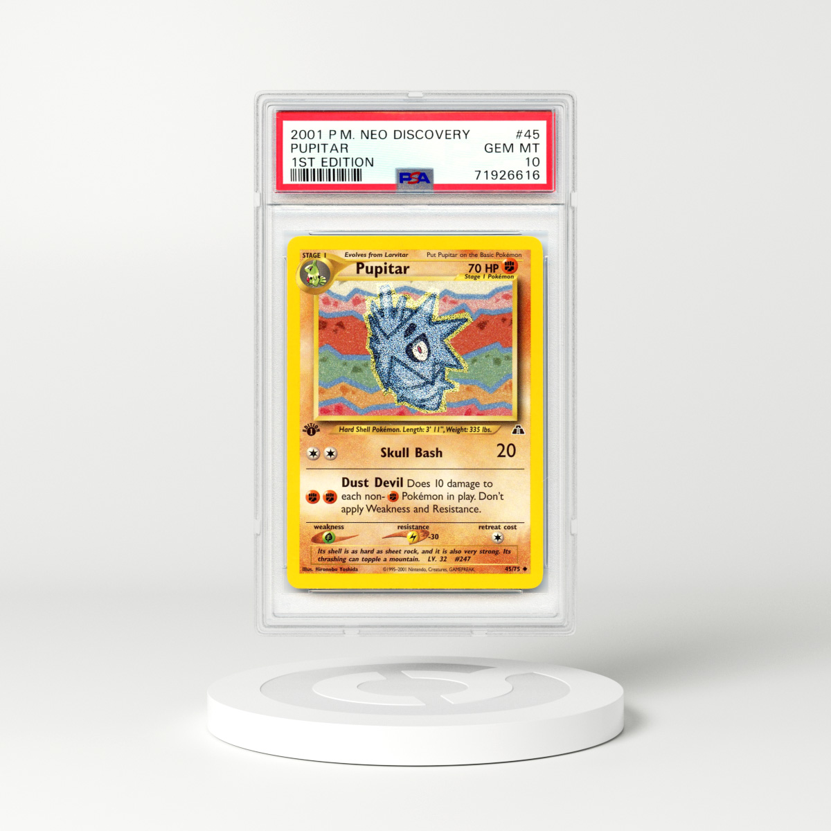 2001 Neo Discovery #45 Pupitar - 1st Edition (PSA 10 GEM MINT)