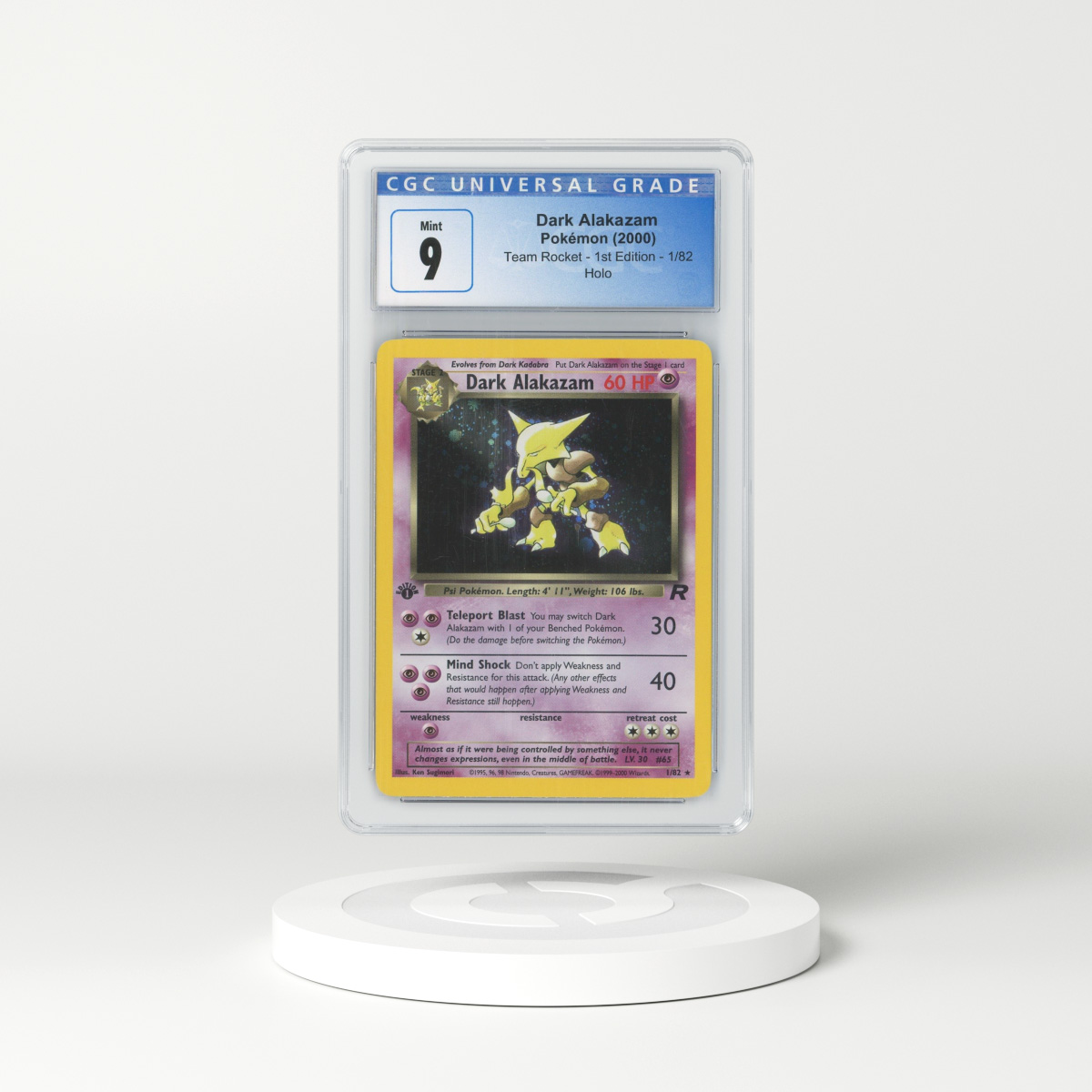 2000 Team Rocket #1 Dark Alakazam - 1st Edition Holo (CGC 9 MINT)