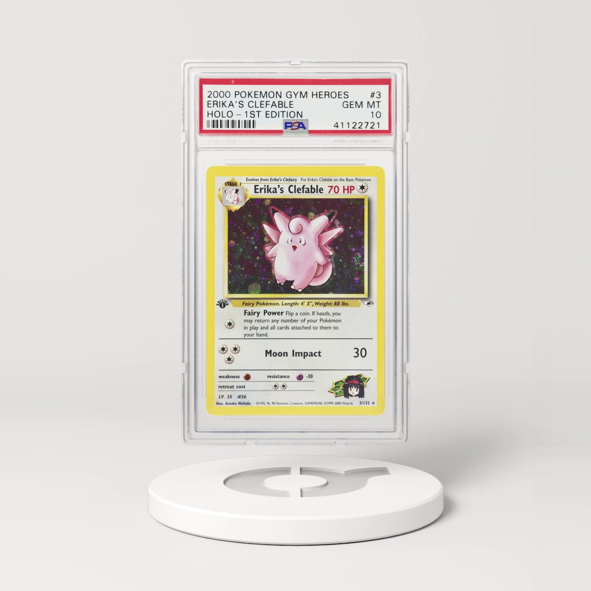 2000 Gym Heroes #3 Erika's Clefable - 1st Edition Holo (PSA 10 GEM MINT)