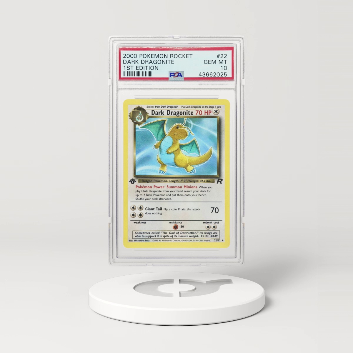 2000 Team Rocket #22 Dark Dragonite - 1st Edition (PSA 10 GEM MINT)