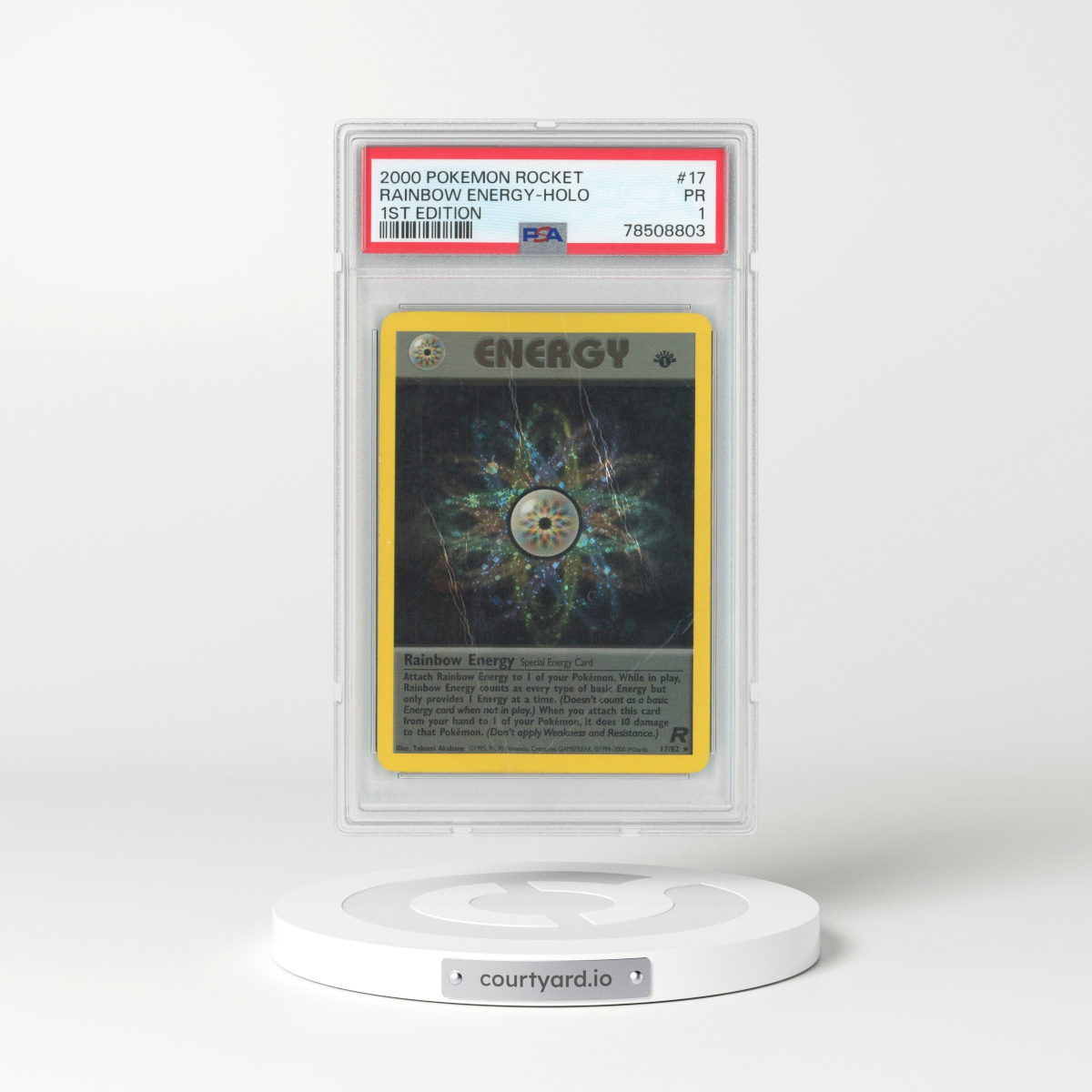 2000 Team Rocket #17 Rainbow Energy (PSA 1 PR)