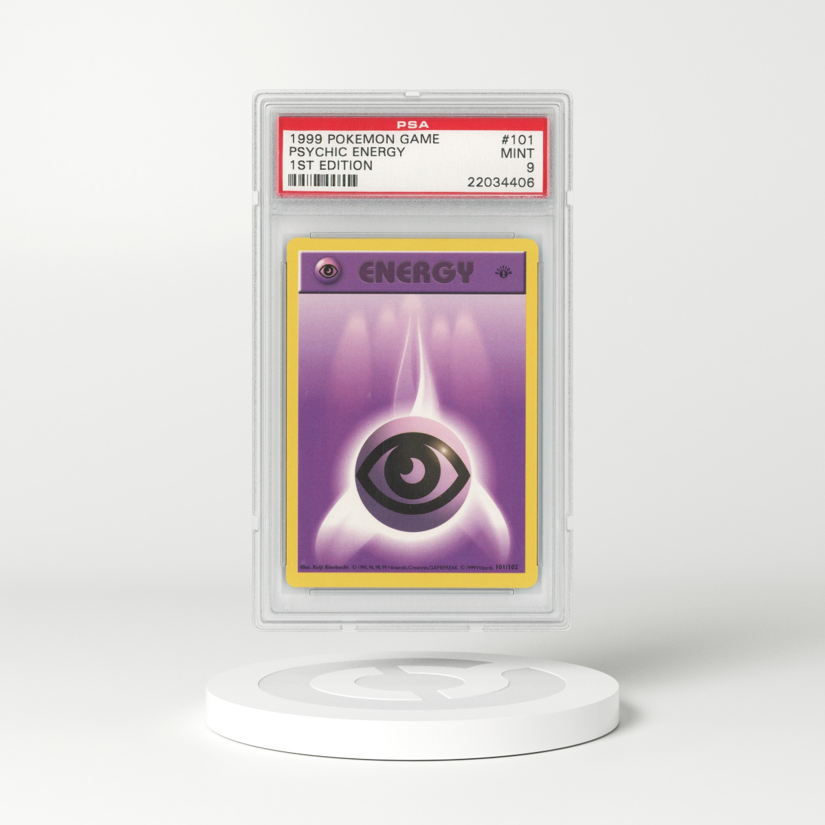 1999 Base Set #101 Psychic Energy - 1st Edition (PSA 9 MINT)