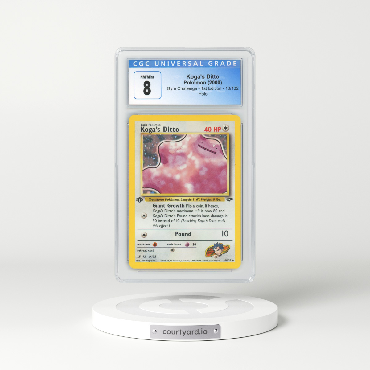 2000 Gym Challenge #10 Koga's Ditto - 1st Edition Holo (CGC 8 NM-MT)