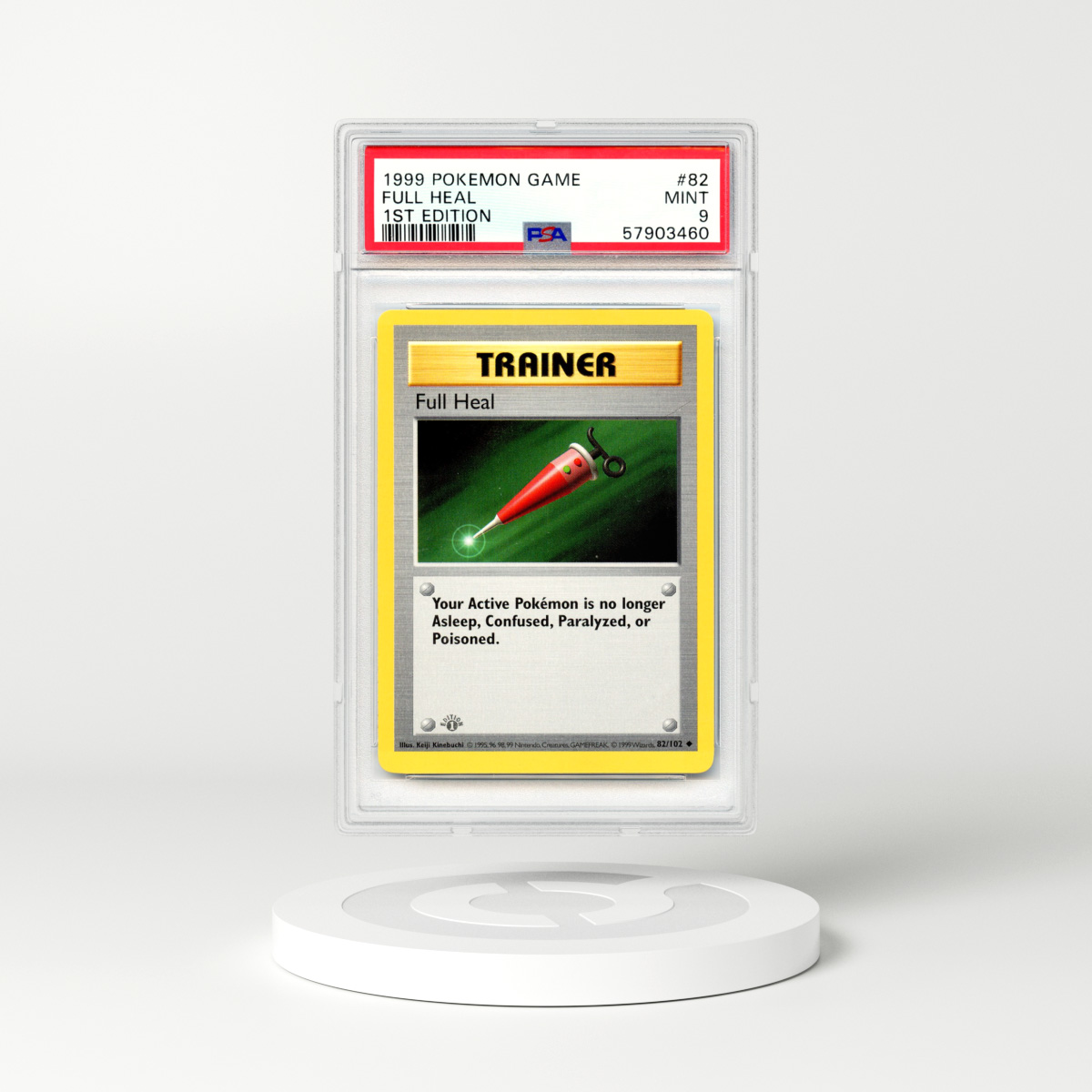 1999 Base Set #82 Full Heal - 1st Edition Shadowless (PSA 9 MINT)