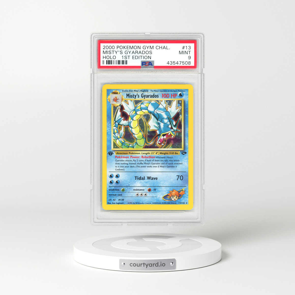 2000 Gym Challenge #13 Misty's Gyarados - 1st Edition Holo (PSA 9 MINT)
