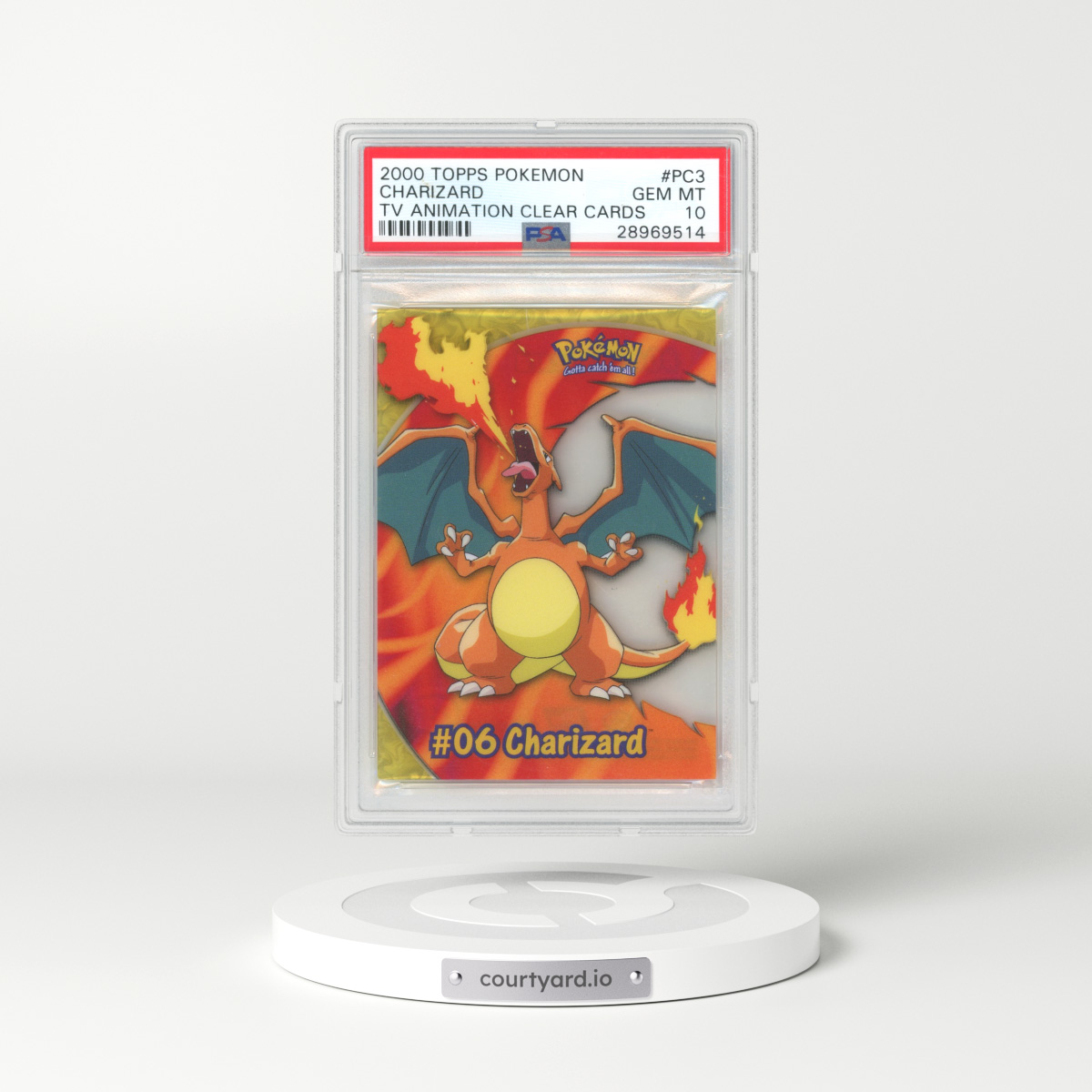 2000 Topps Pokemon #PC3 Blaine's Charizard - Full Art Holo (PSA 10 GEM MINT)