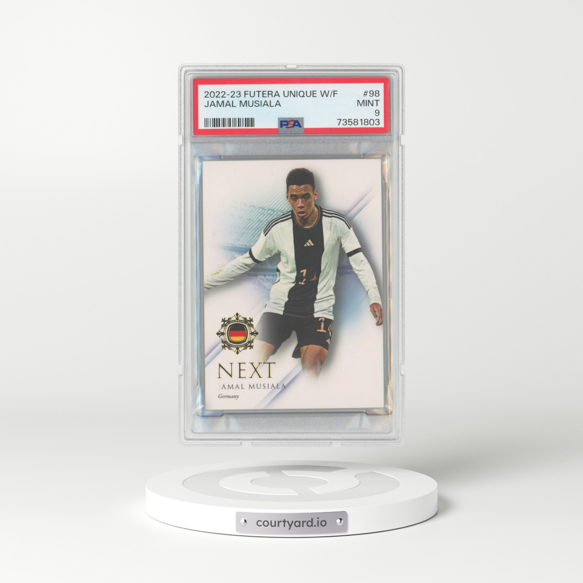 2023 Futera Unique #98 Jamal Musiala (PSA 9 MINT)