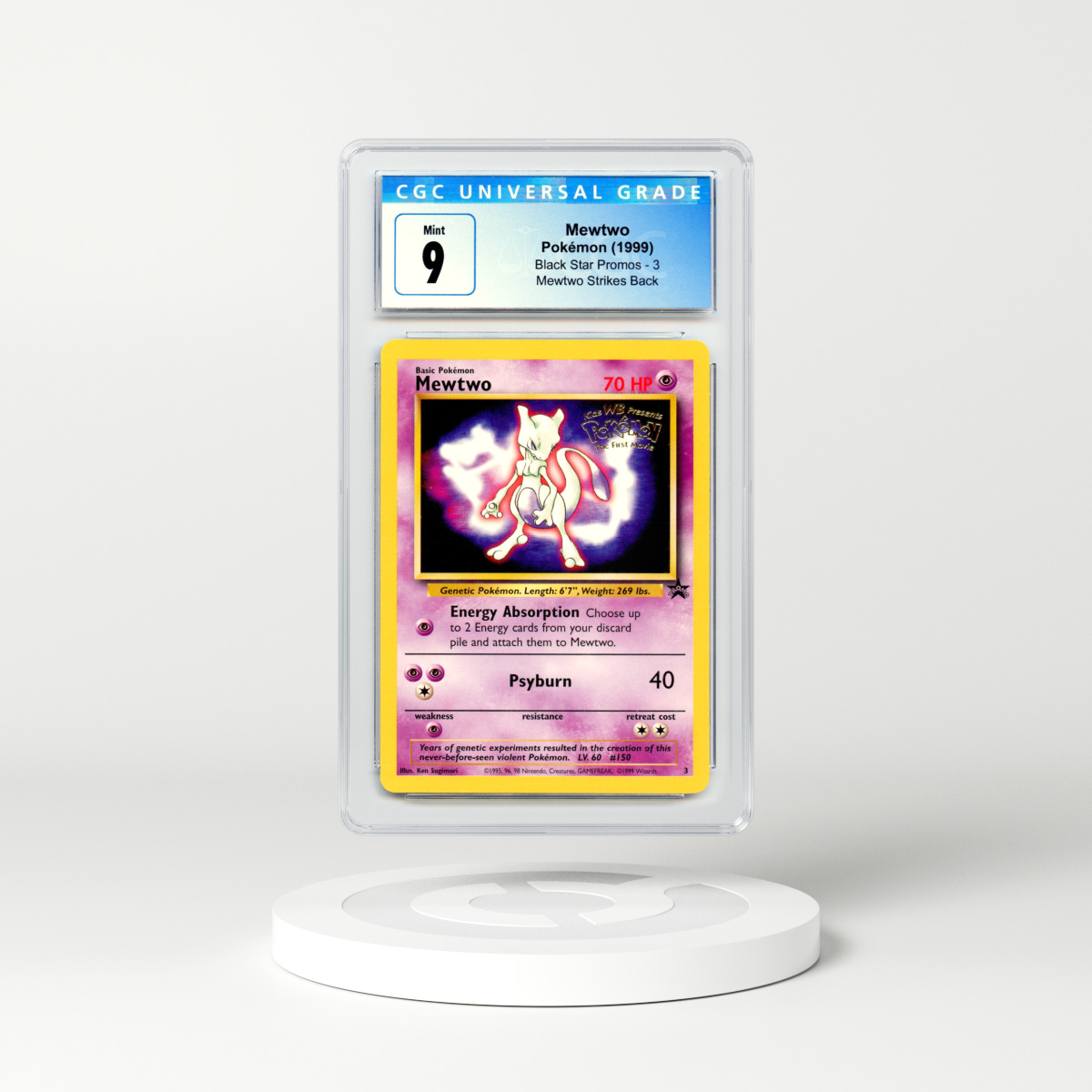 1999 Pokémon Movie Promo #3 Mewtwo (CGC 9 MINT)