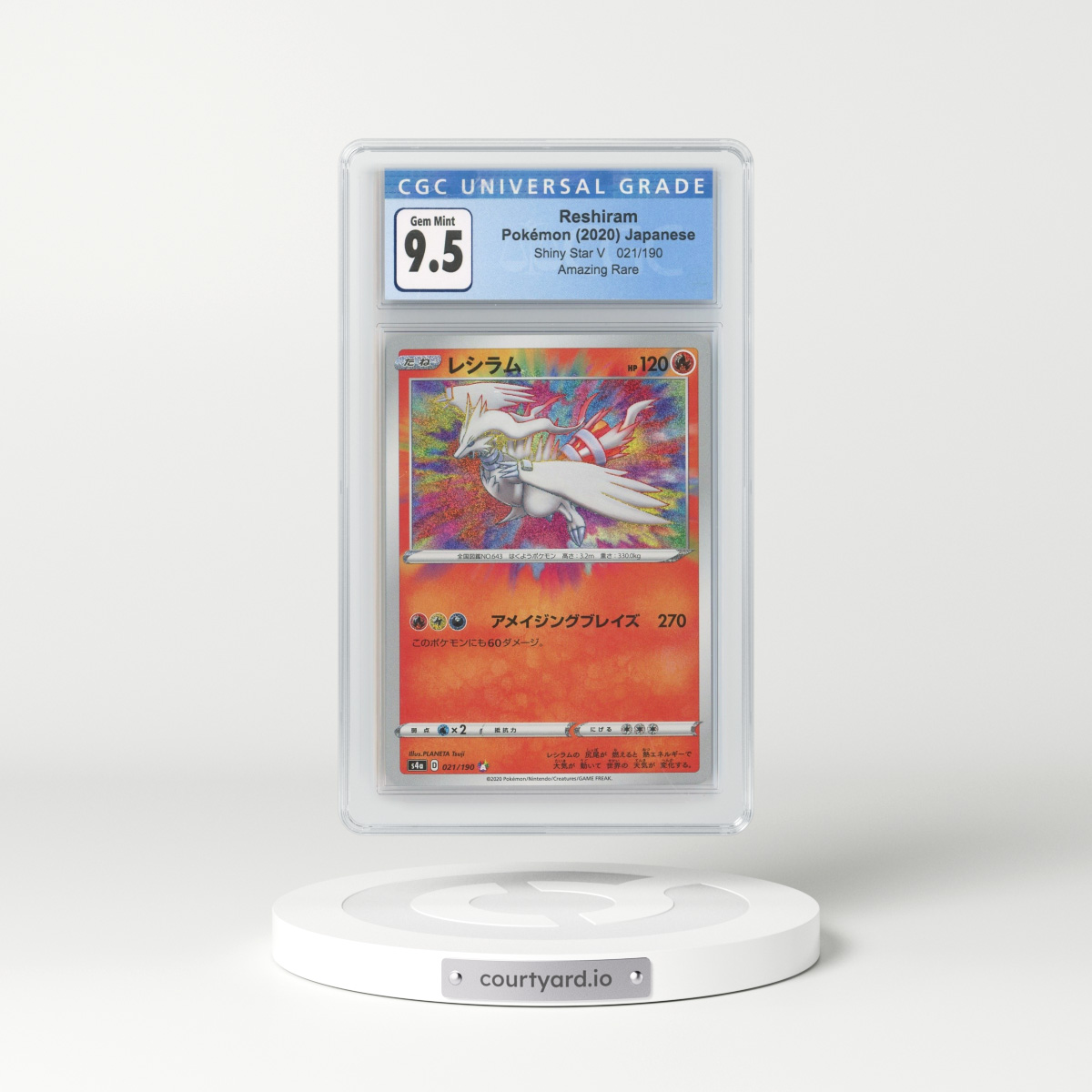 Reshiram (Japanese) 021/190 - All Graded & Non-English