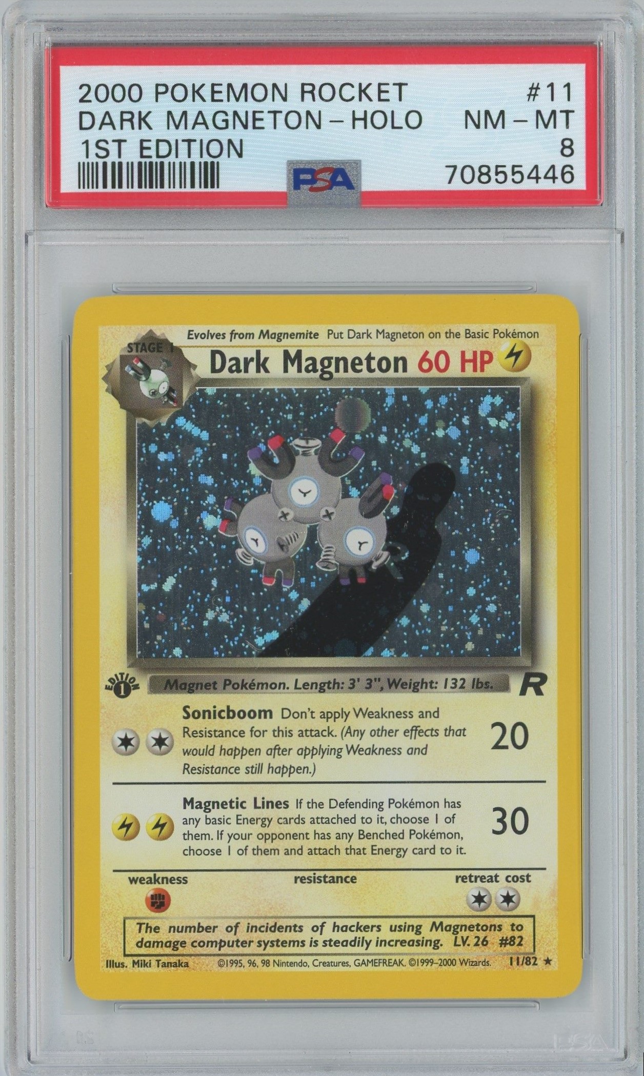 Pokmon 1st EDITION Dark Magneton #28/82 Non-Holo Rare Team Rocket