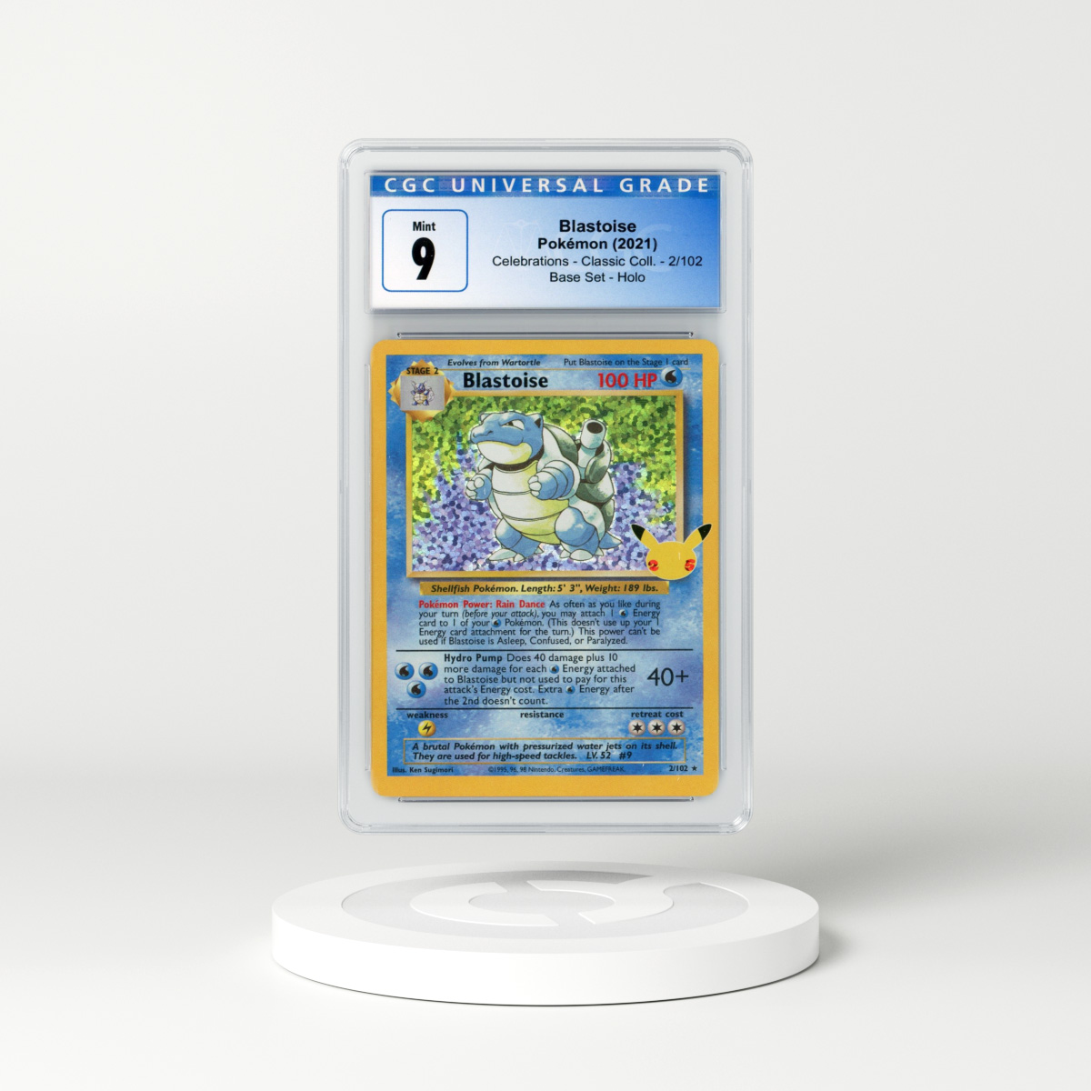 2021 Celebrations #2 Blastoise - Holo (CGC 9 MINT)