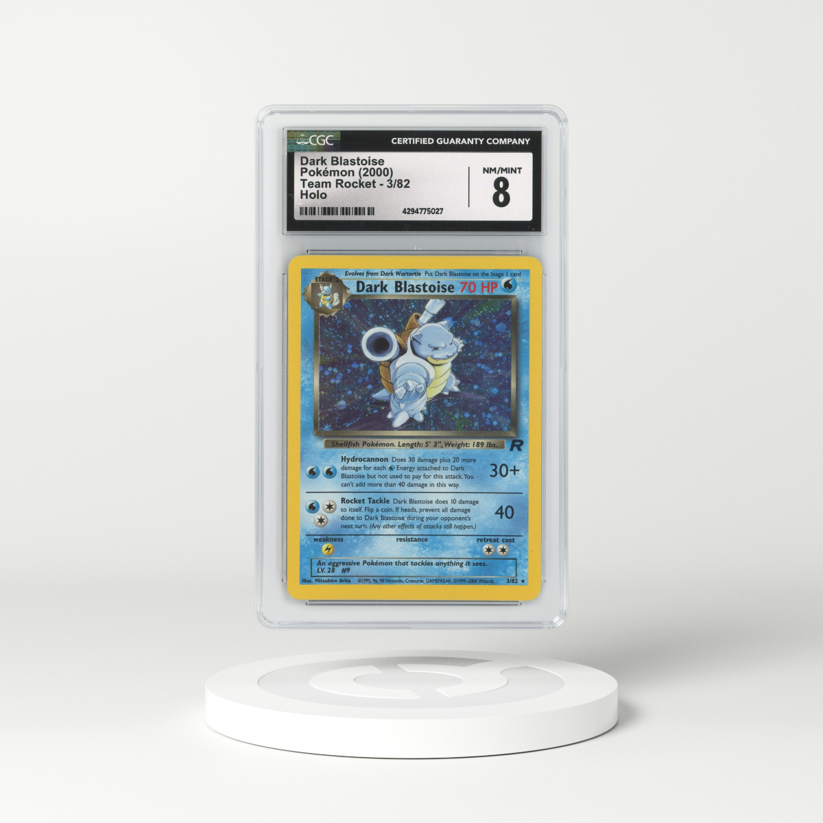 2000 Team Rocket #3 Dark Blastoise - Holo (CGC 8 NM-MT)