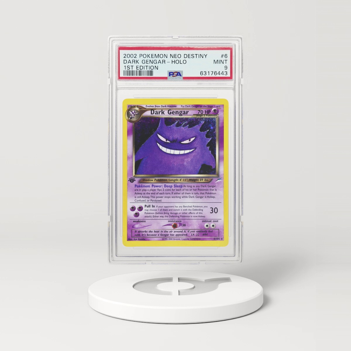 2002 Neo Destiny #6 Dark Gengar - 1st Edition Holo (PSA 9 MINT)