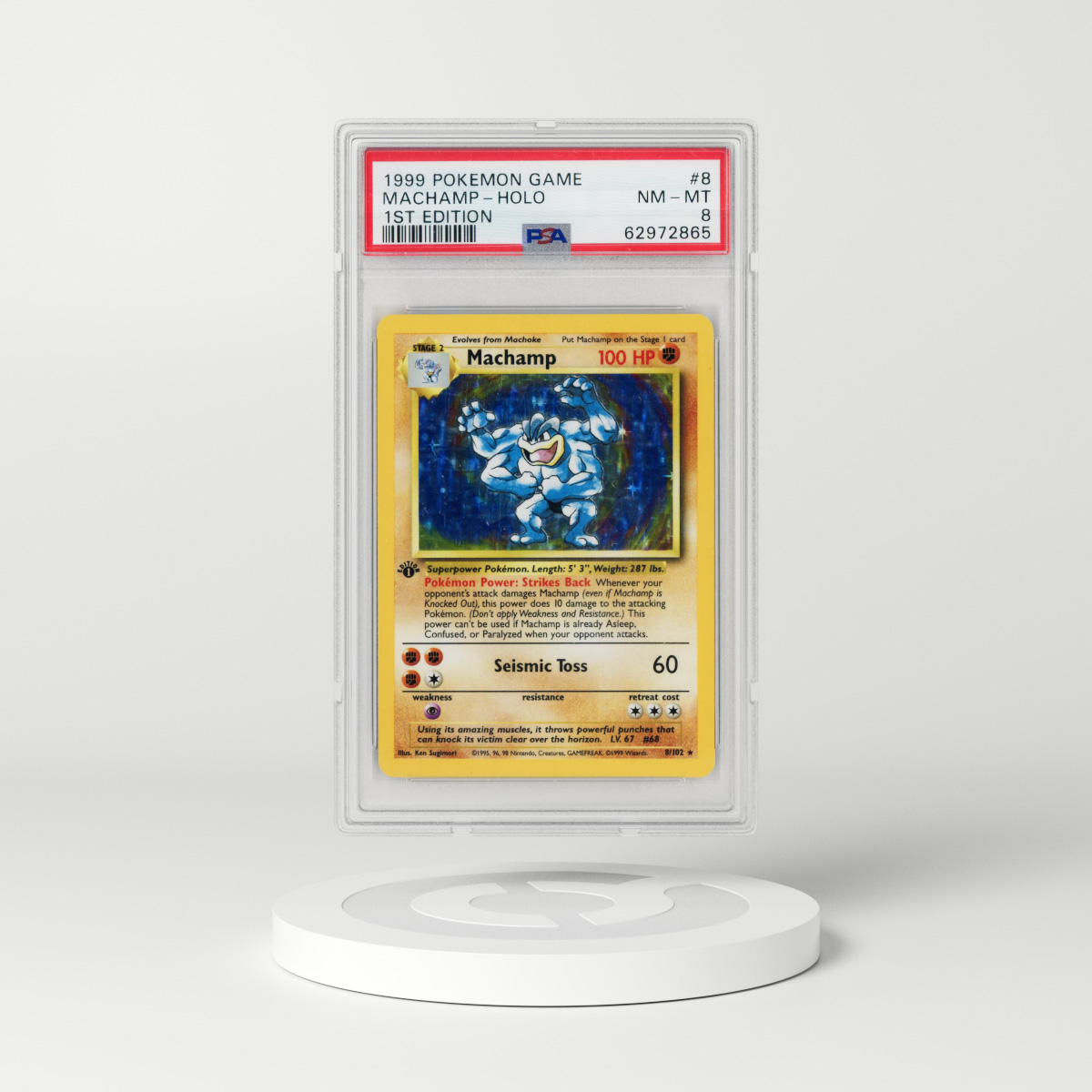 1999 Base Set #8 Machamp - 1st Edition Holo (PSA 8 NM-MT)
