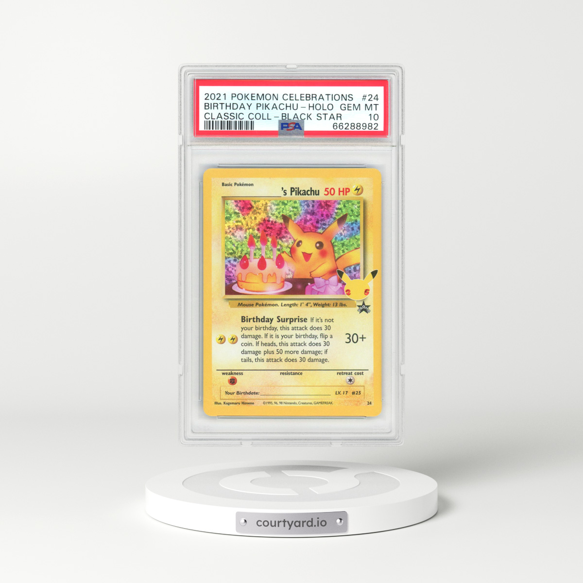 2021 Celebrations #24 Birthday Pikachu - Holo (PSA 10 GEM MINT)