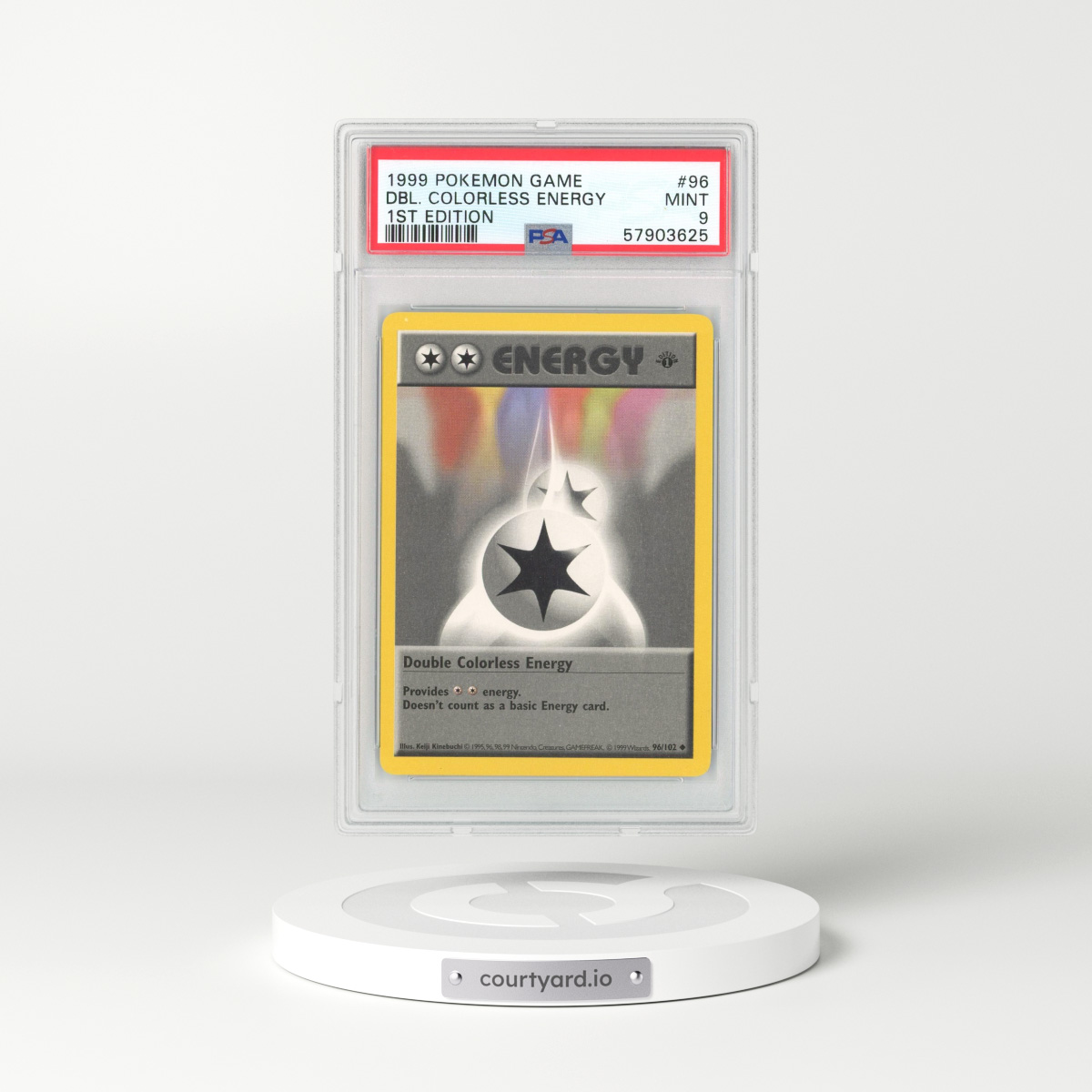 1999 Base Set #96 Double Colorless Energy - 1st Edition Shadowless (PSA 9 MINT)