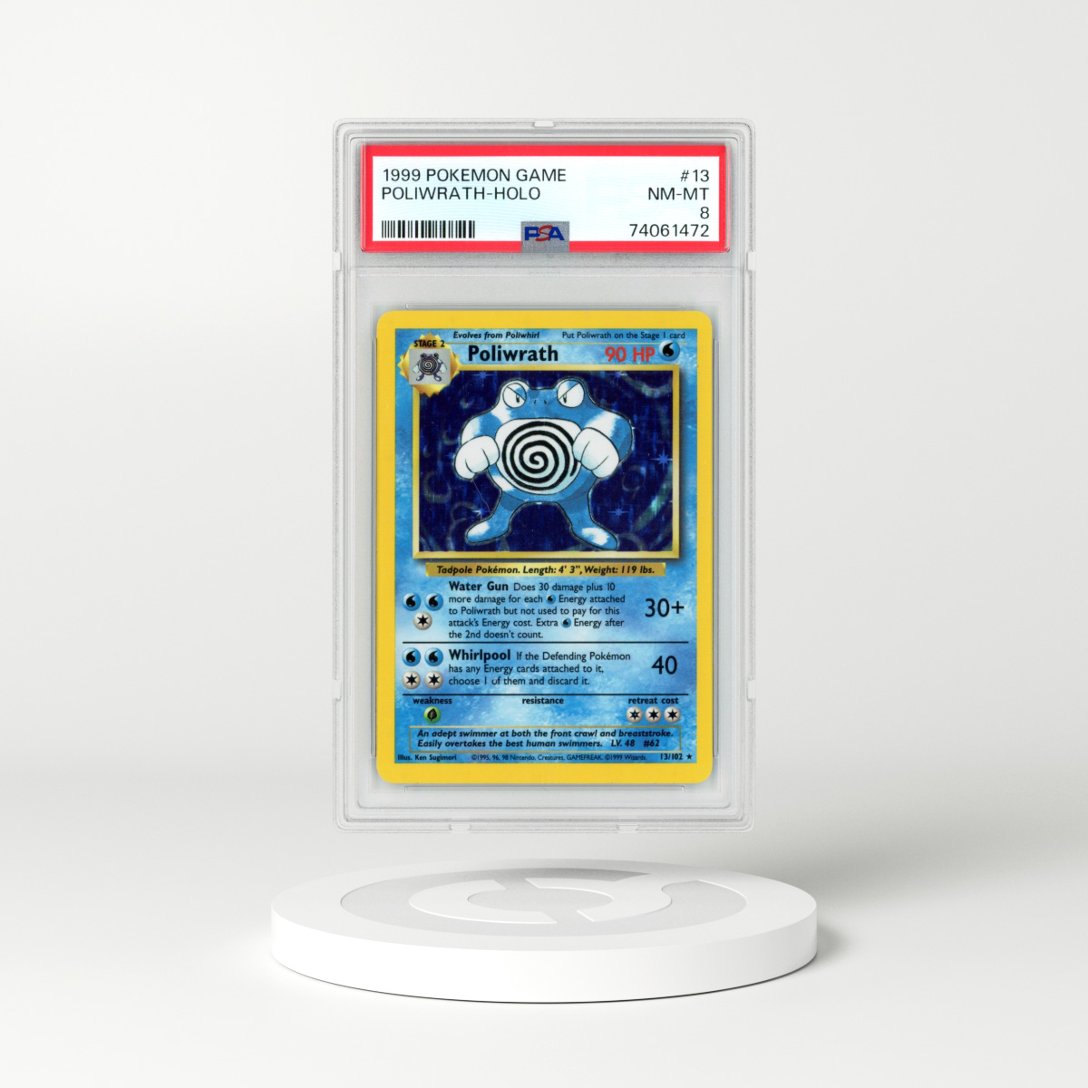 1999 Base Set #13 Poliwrath - Holo (PSA 8 NM-MT) | Courtyard.io