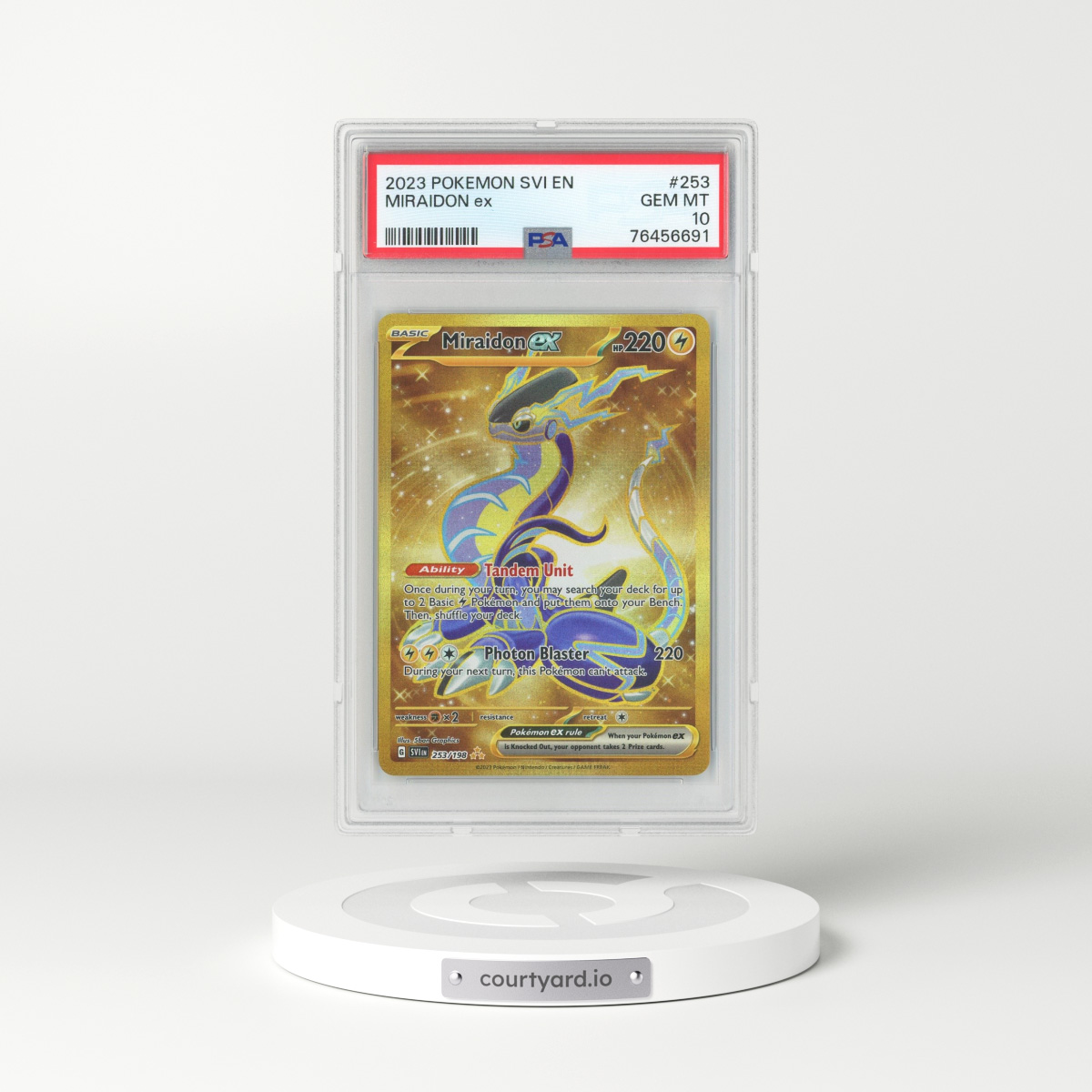 Pokemon Card PSA 9 MIRAIDON ex SIR 244/198 SV1 EN (Scarlet/Violet) 2023  MINT