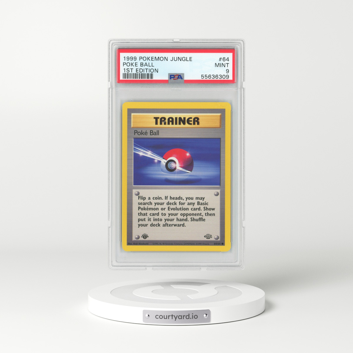 1999 Jungle #64 Poke Ball - 1st Edition (PSA 9 MINT)