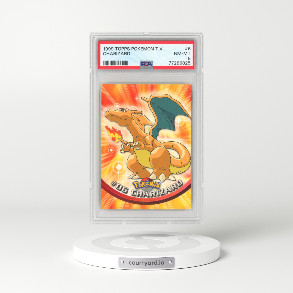 1999 Topps Pokemon TV #6 Charizard (PSA 8 NM-MT)