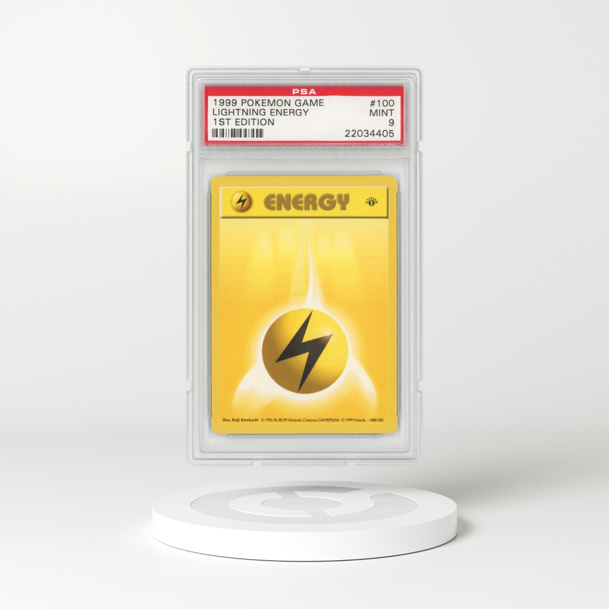 1999 Base Set #100 Lightning Energy - 1st Edition (PSA 9 MINT)