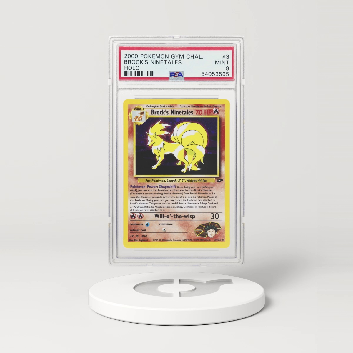 2000 Gym Challenge #3 Brock's Ninetales - Holo (PSA 9 MINT)