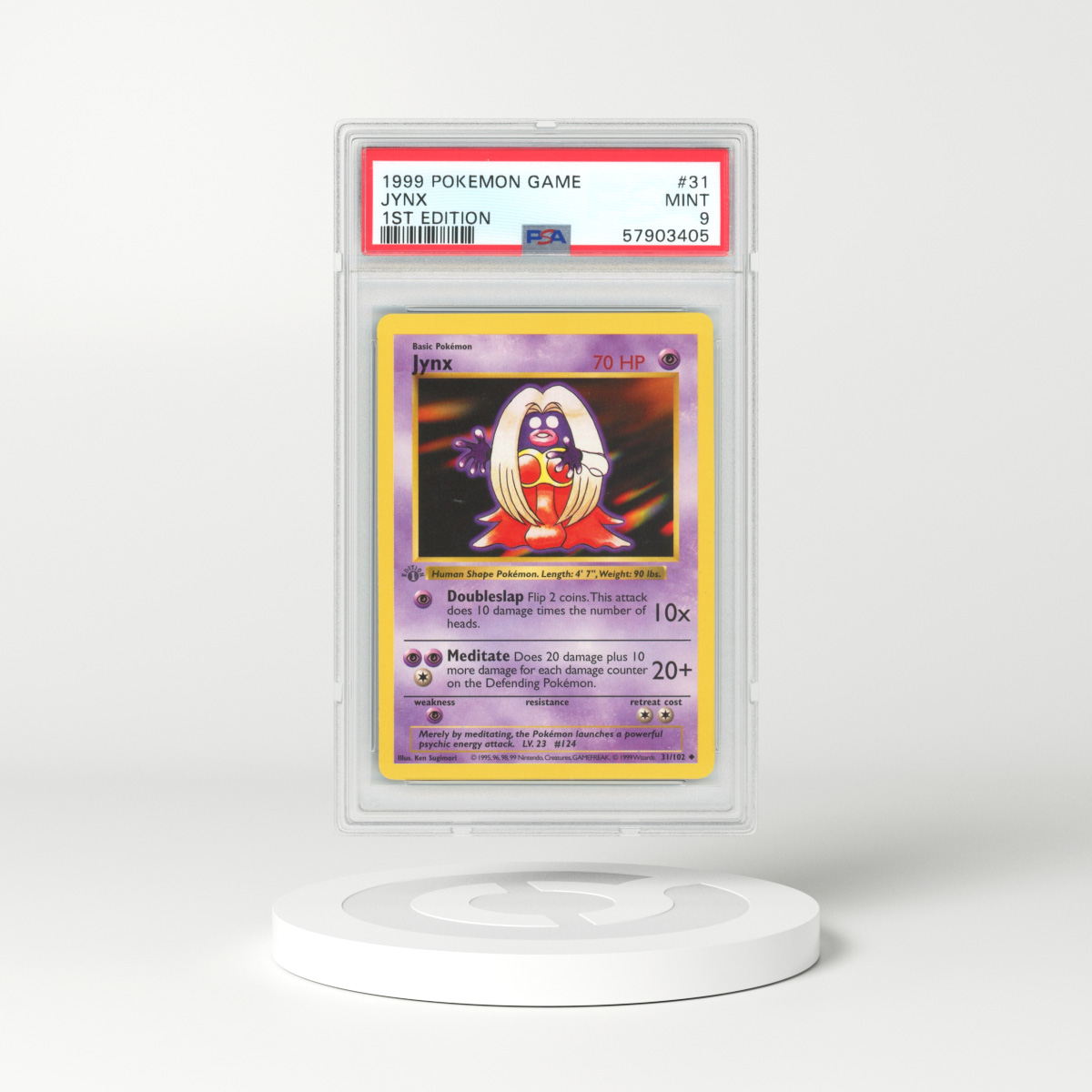1999 Base Set #31 Jynx - 1st Edition Shadowless (PSA 9 MINT)