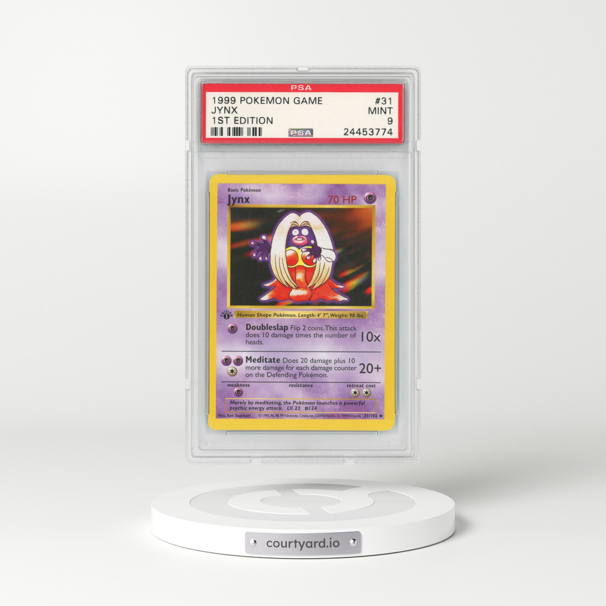 1999 Base Set #31 Jynx - 1st Edition Shadowless (PSA 9 MINT)