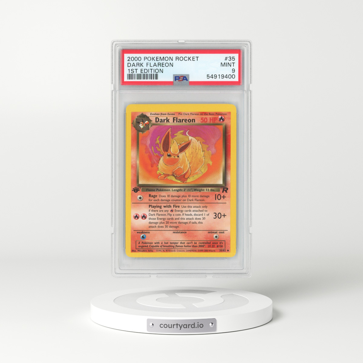 2000 Team Rocket #35 Dark Flareon - 1st Edition (PSA 9 MINT)