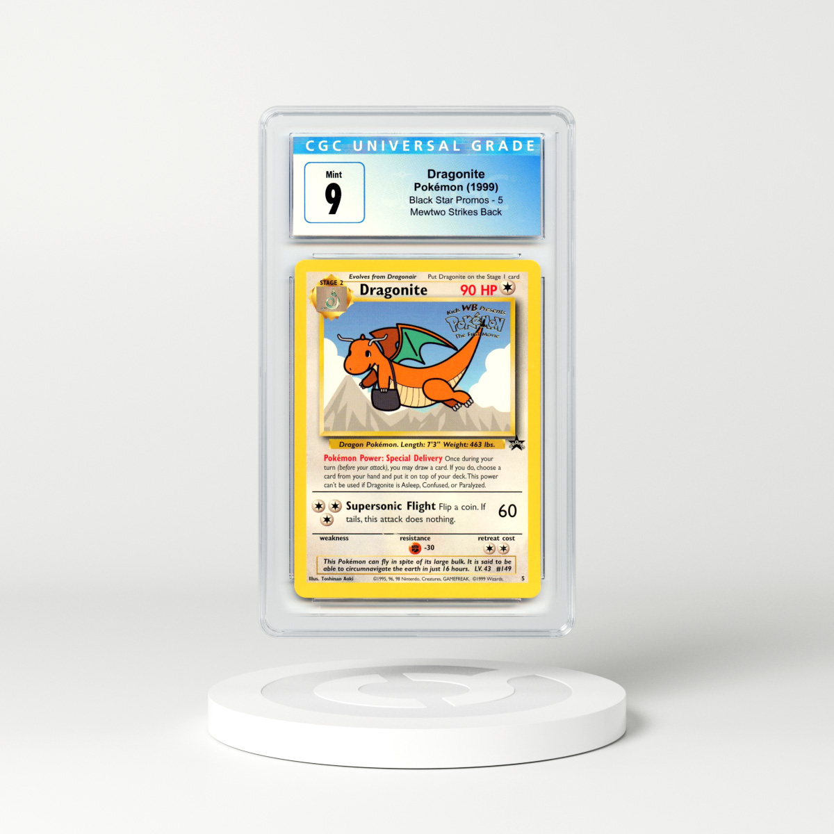 1999 Pokemon Movie Promo #5 Dragonite (CGC 9 MINT)