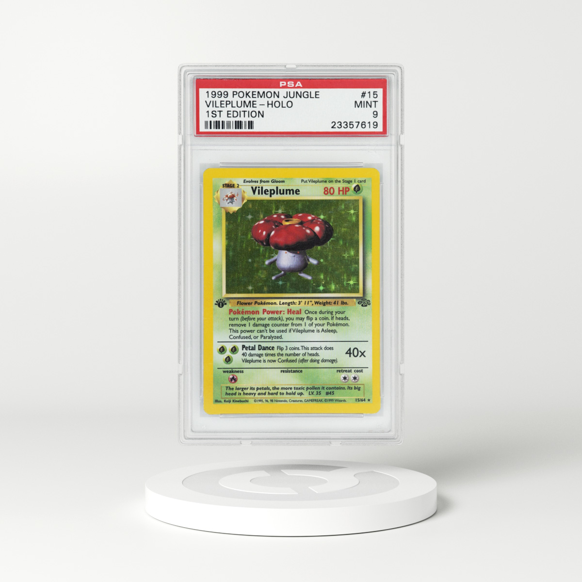 1999 Jungle #15 Vileplume - 1st Edition Holo (PSA 9 MINT)