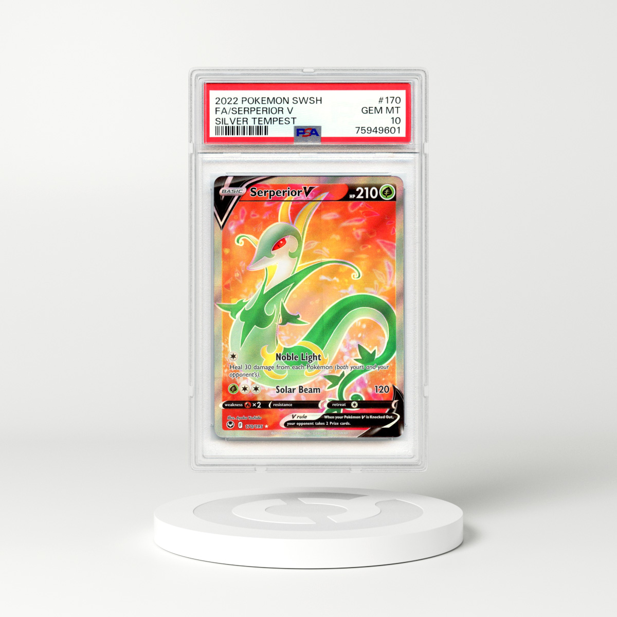 2022 Silver Tempest #170 Serperior V - Full Art Holo (PSA 10 GEM MINT)