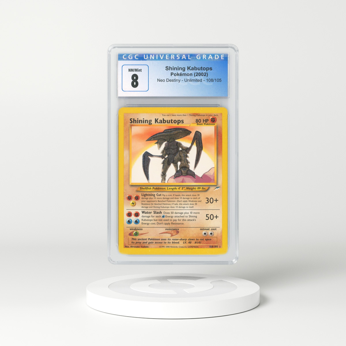 2002 Neo Destiny #108 Shining Kabutops - Holo (CGC 8 NM-MT)