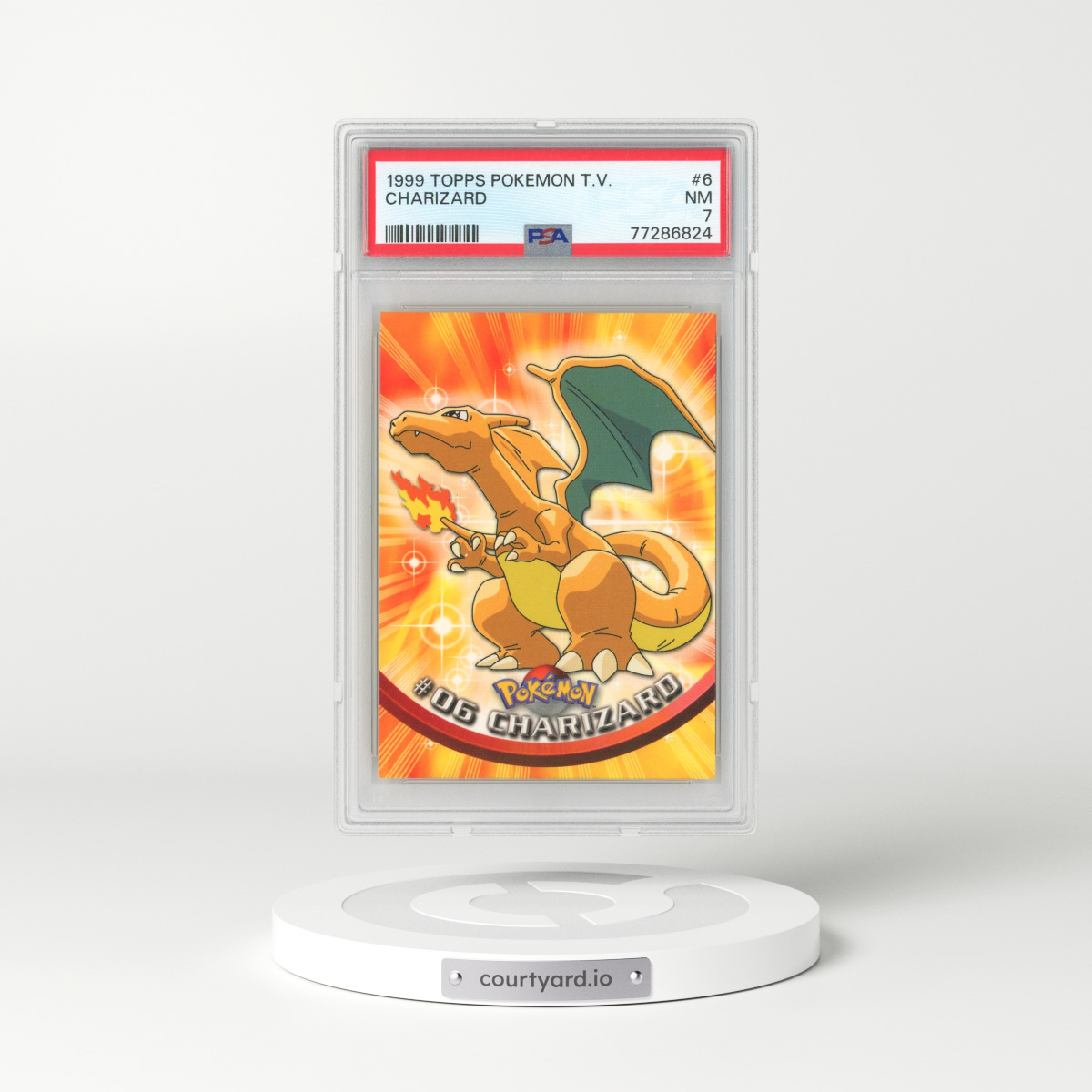 1999 Topps Pokemon TV #6 Charizard (PSA 7 NM)