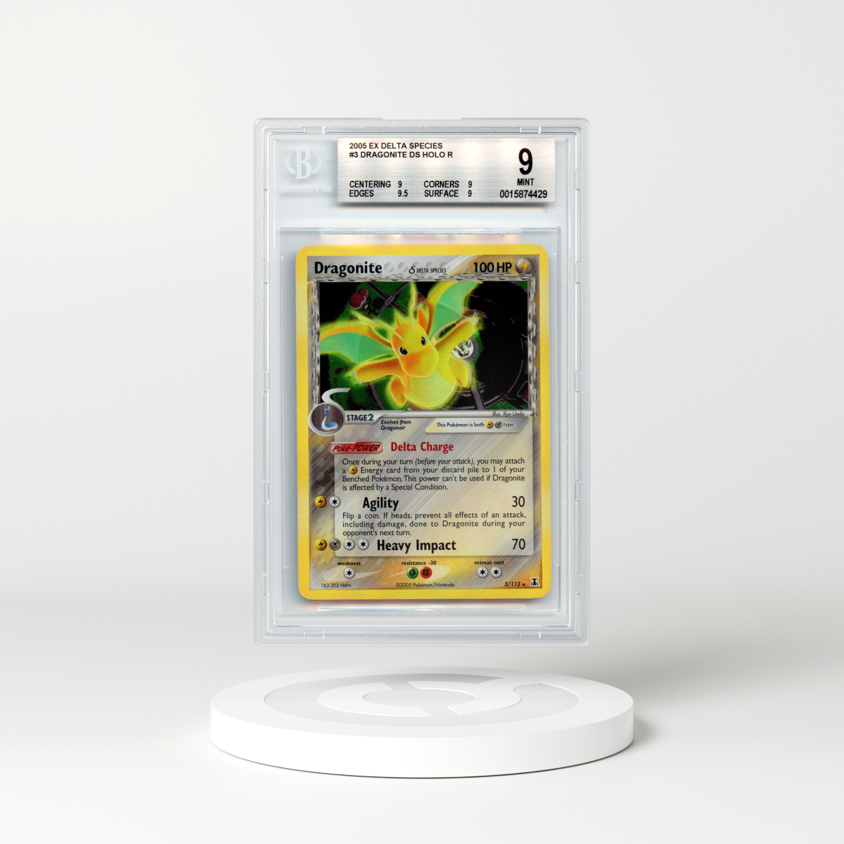 2005 EX Delta Species #3 Dragonite - Holo (BGS 9 MINT)