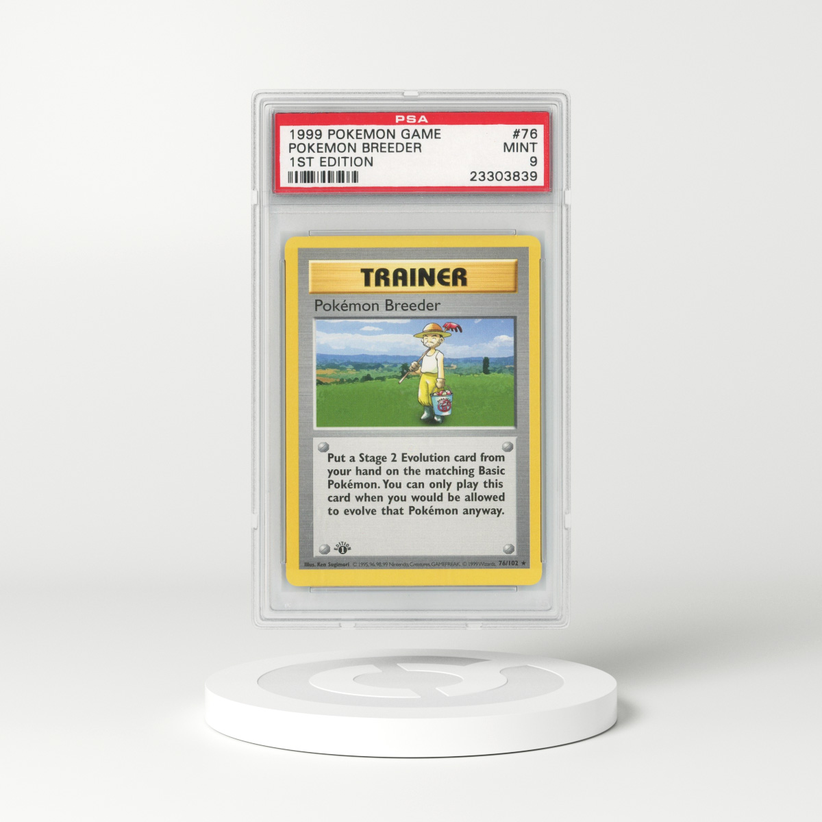 1999 Base Set #76 Pokemon Breeder - 1st Edition (PSA 9 MINT)